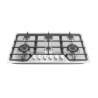 Parrilla gas empotrable 90cm 6 quem acero inox riviera