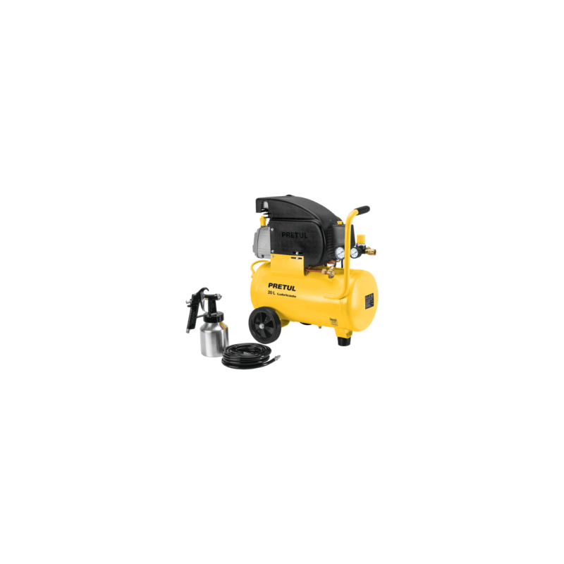 Kit de compresor 20l2-1/2 hpmanguera pvc y pistola pretul