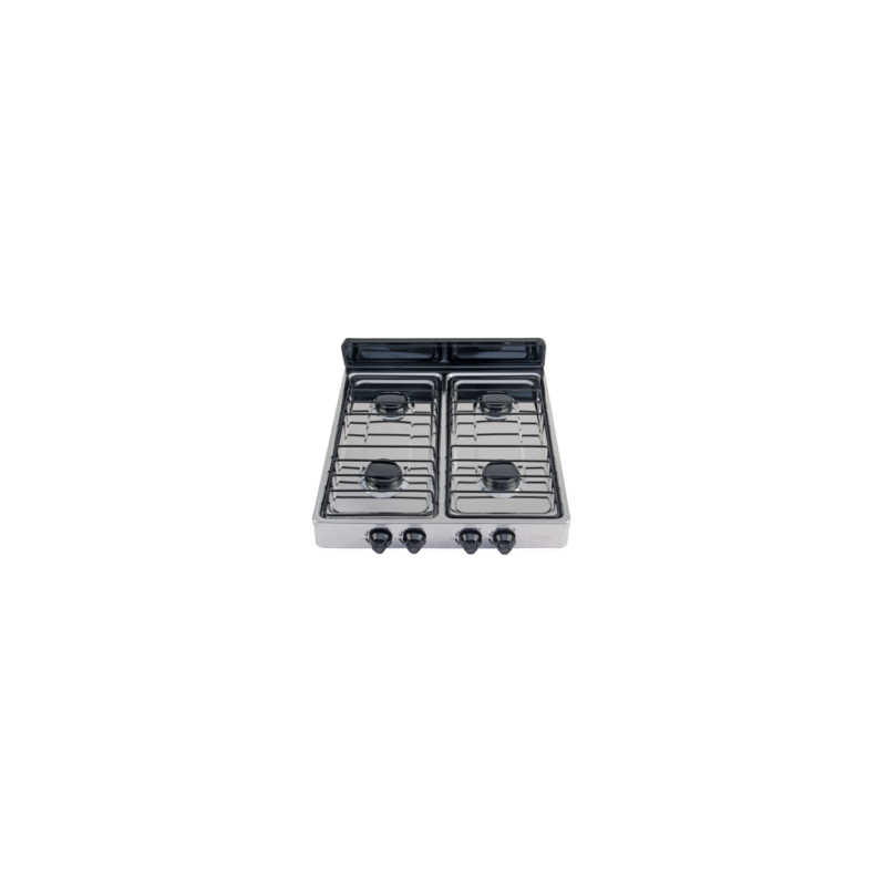 Parrilla de gas de sobreponer 4 quemadores inox foset