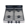 Parrilla de gas de sobreponer 4 quemadores inox foset