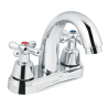 Mezcl. lavabo manerales cruceta cuello alto acero aqua