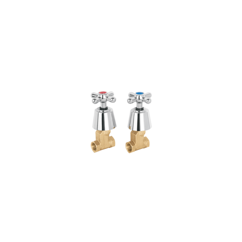 Juego 2 llaves de empotrar roscables tipo cruceta aqua