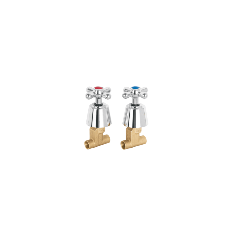 Juego 2 llaves de empotrar soldable tipo cruceta aqua