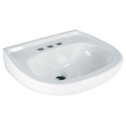 Lavabo cerámico con rebosadero blanco
