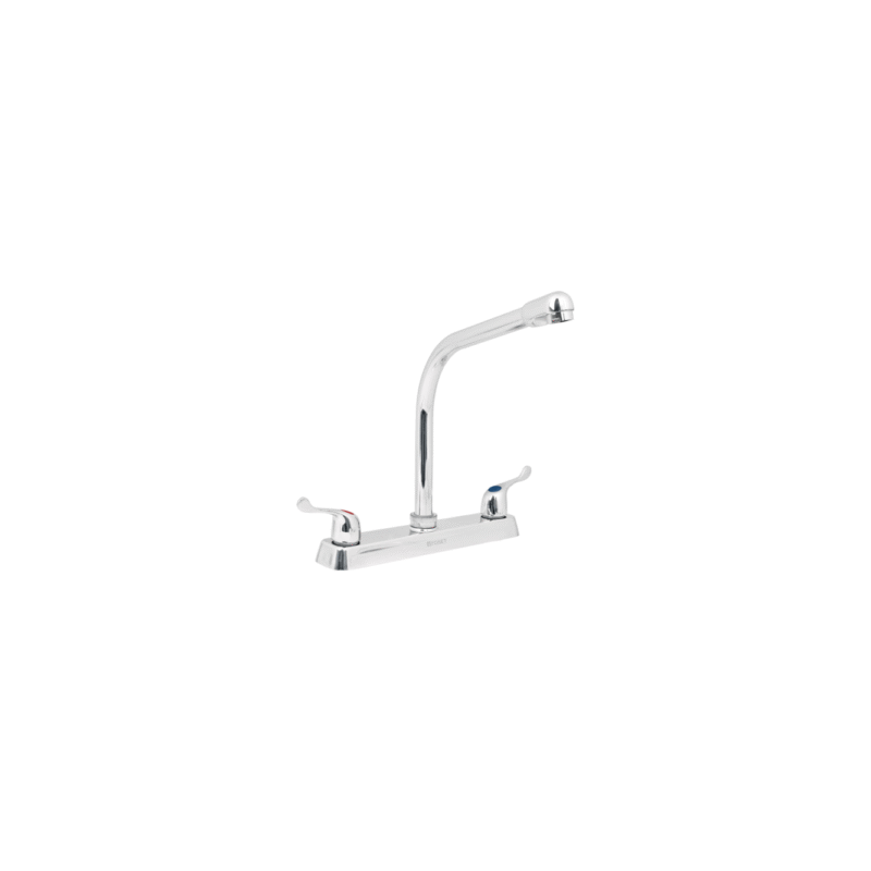 Mezcladora fregadero manerales palanca cuello cobra basic