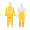 Conjunto impermeable c/reflejante amarillo talla g pvc