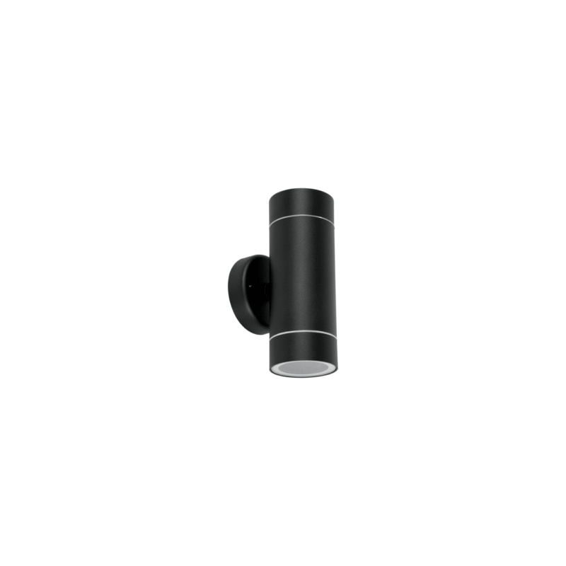 Arbotante exterior cilíndrico spot 2xmr16gu10 negro