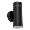 Arbotante exterior cilíndrico spot 2xmr16gu10 negro