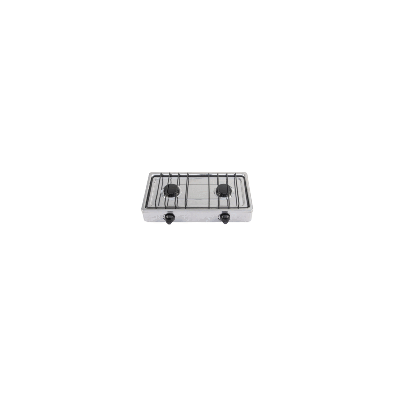 Parrilla de gas de sobreponer 2 quemadores inox foset