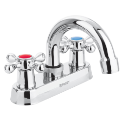 Mezcladora p/lavabomanerales cruceta cuello curvo basic