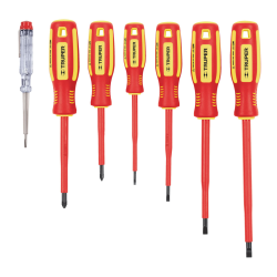 Juego 6 desarmadores dielectricos y 1 probador decorriente