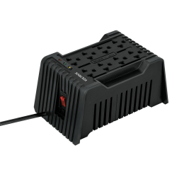 Regulador de voltaje de 1200 va / 600 w 8 contactos