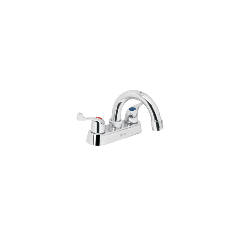 Mezcladora lavabo manerales palanca cuello curvo basic