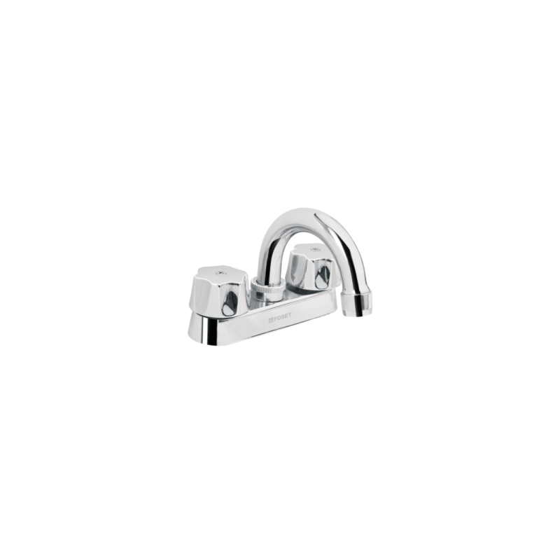 Mezcladora lavabo hexagonales cuello curvo basic