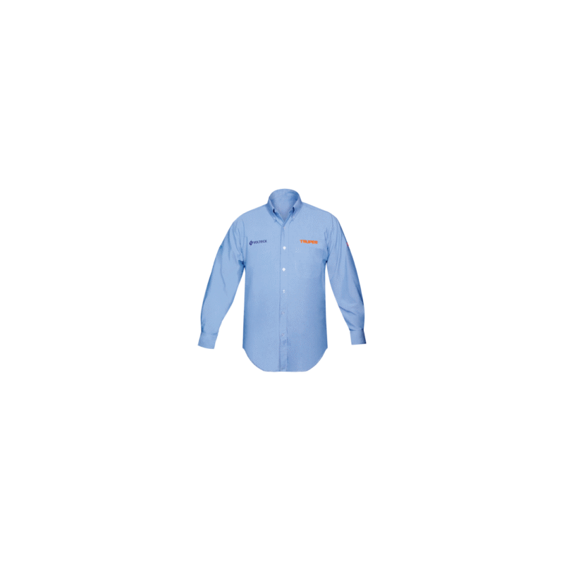 Camisa azul manga larga talla grande