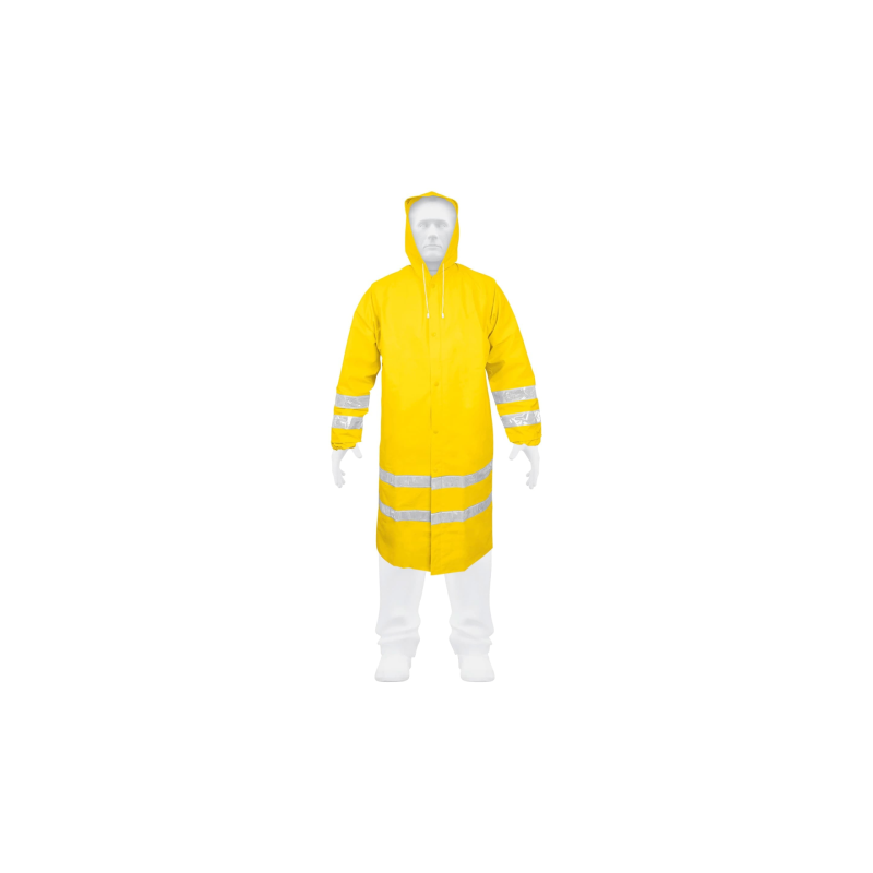 Gabardina impermeable doble capa con reflejante tg