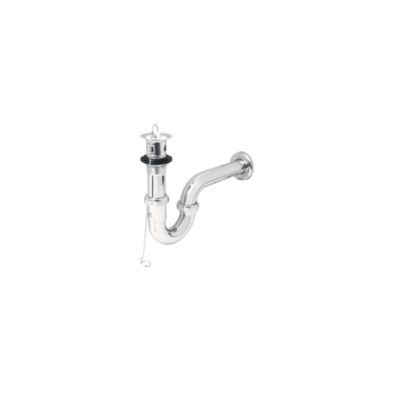 Cespol de laton cromado para lavabo con tapon y cadena