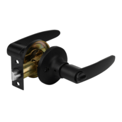 Cerradura manija cilindro laton negro recamara hermex
