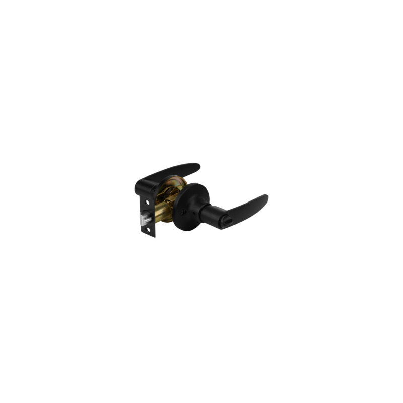 Cerradura manija cilindro laton negro recamara hermex