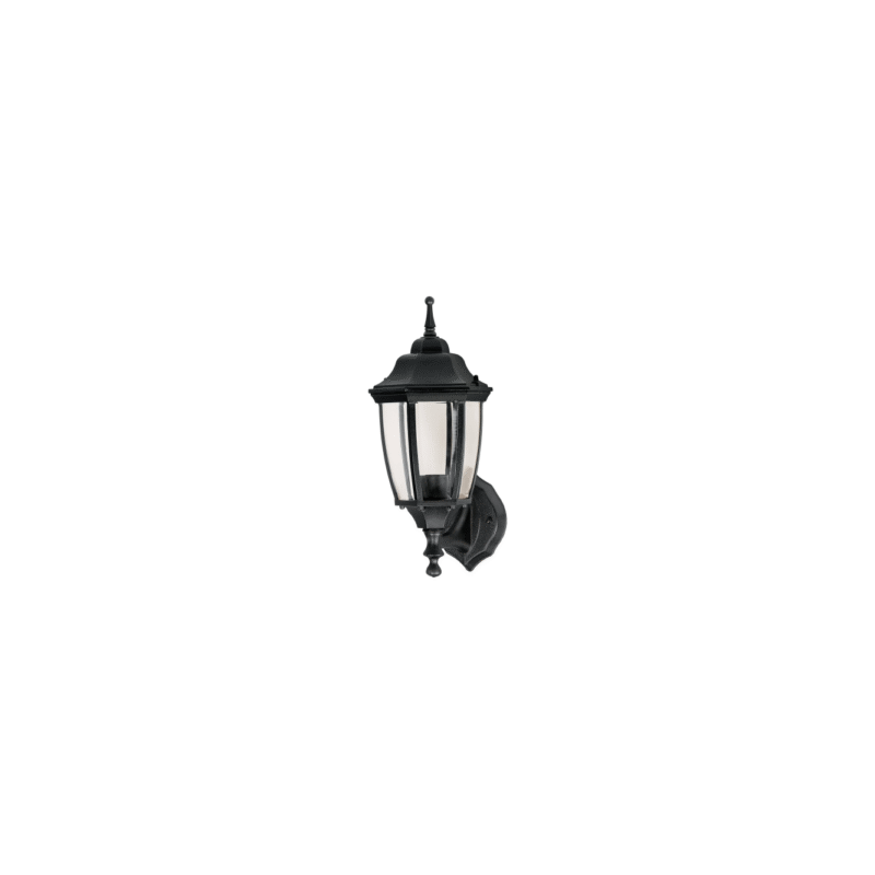 Arbotante farol soportado negro 1xe26