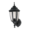 Arbotante farol soportado negro 1xe26