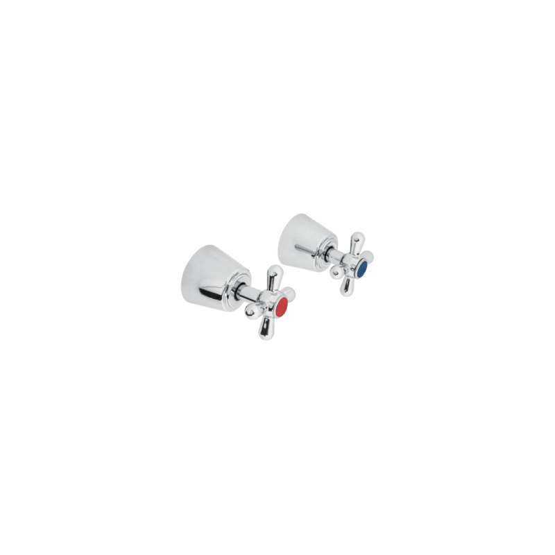 Juego 2 manerales tipo cruceta para llave empotrar aqua