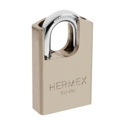 Candado de acero maxima seguridad 50 mm llave anti-ganzua