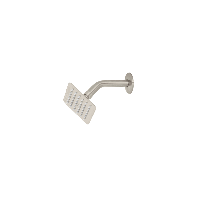 Regadera cuadrada 4? acero inox con brazo satín túbig