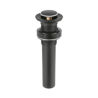 Contra p/lavabo sin rebosadero push laton negro