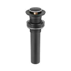 Contra p/lavabo sin rebosadero push laton negro