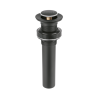 Contra p/lavabo sin rebosadero push laton negro
