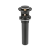Contra p/lavabo 1-1/4 con rebosadero push laton negro