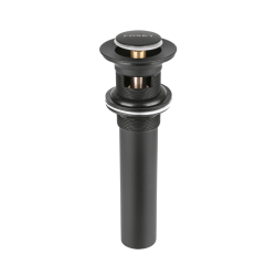 Contra p/lavabo 1-1/4 con rebosadero push laton negro