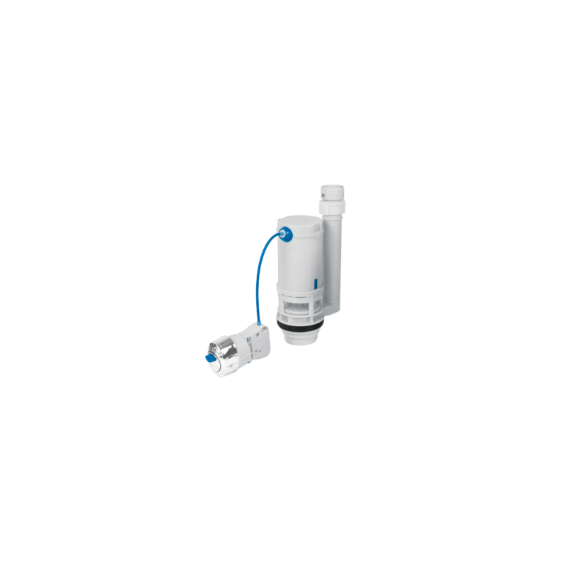 Valvula de descarga sistema dual para tanque bajo