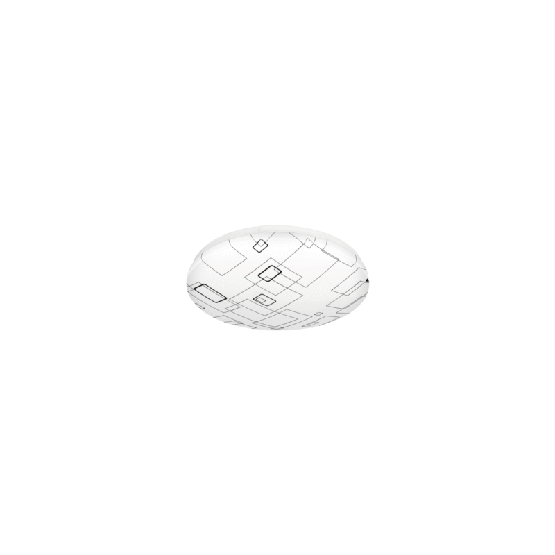 Plafón redondo decorativo diseño de cuadros 22 w led