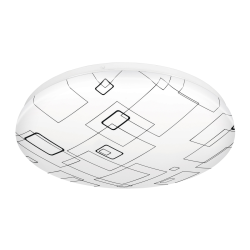 Plafón redondo decorativo diseño de cuadros 22 w led